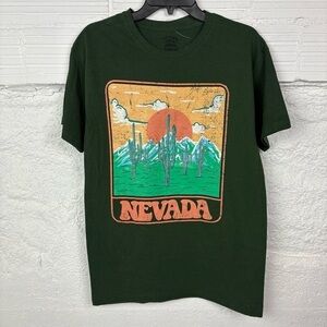NWOT CALL YOUR MOTHER Green Nevada cactus Mountain Graphic T-Shirt size medium
